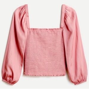 JCREW Satin Square Neck Pink Top - Size XS